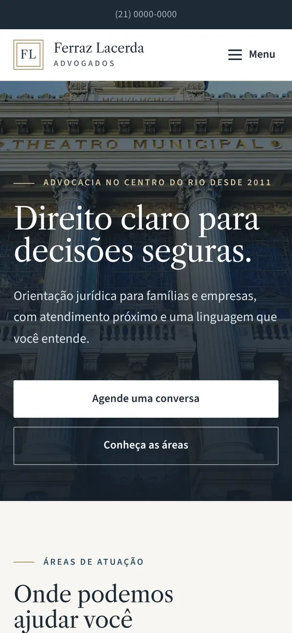 O mesmo exemplo aberto no celular.